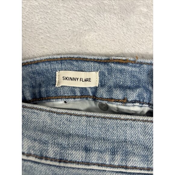 J.Crew Skinny Flare Jeans High-Rise Re-imagined Denim Blue Y2K Women's Sz 29 T - Picture 9 of 11